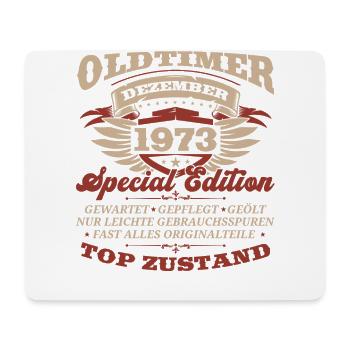 50. Geburtstag Oldtimer Dezember Jahrgang 1973 - Mousepad (Querformat) - Weiß - Vorne