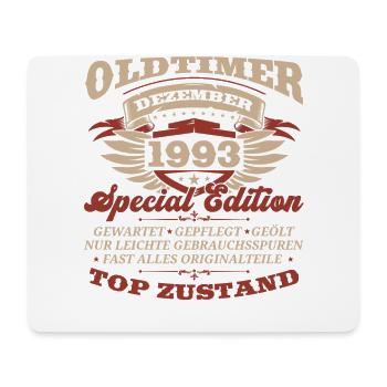 30. Geburtstag Oldtimer Dezember Jahrgang 1993 - Mousepad (Querformat) - Weiß - Vorne