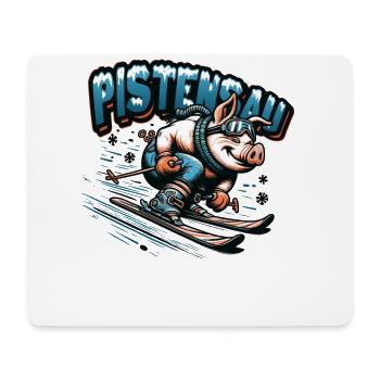 Skier Pig Pistensau Après-ski - Mouse Pad (horizontal) - white - Front