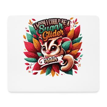 Australische Sugar Glider Kurzkopfgleitbeutler - Mousepad (Querformat) - Weiß - Vorne