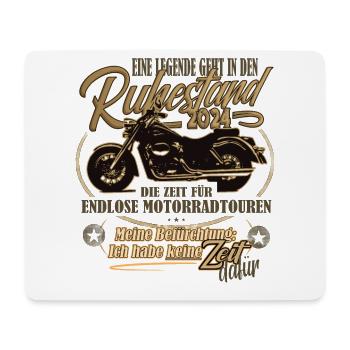 Legende, Rente, Ruhestand, Motorrad, Geschenk - Mousepad (Querformat) - Weiß - Vorne