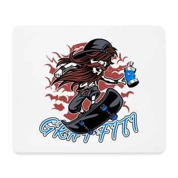 Graffiti Skater Sprayer Artist Street Art - Mouse Pad (horizontal) - white - Front