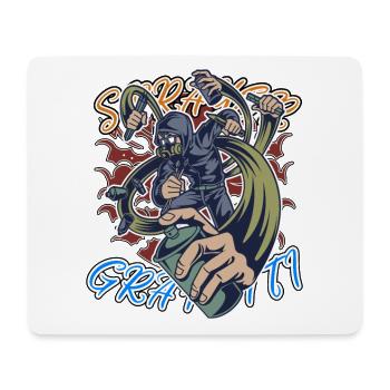 Graffiti Sprayer Streetart Artist Künstler - Mousepad (Querformat) - Weiß - Vorne