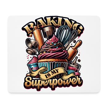 Baking Superpower Baker Dessert Confectioner - Mouse Pad (horizontal) - white - Front
