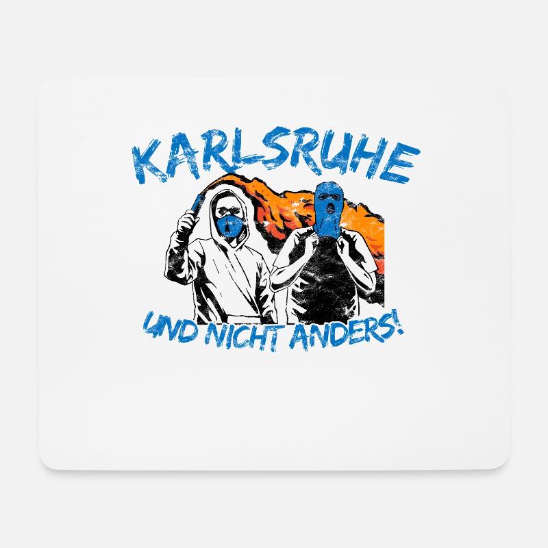 Karlsruhe und nicht anders UPDATE - Mousepad (Querformat) - Weiß