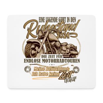 Legende, Rente, Ruhestand, Motorrad, Geschenk - Mousepad (Querformat) - Weiß - Vorne