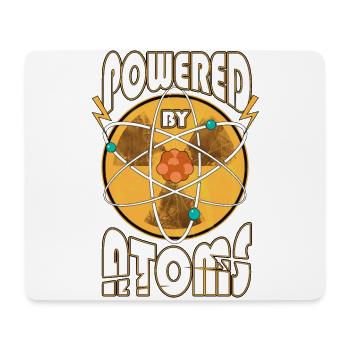 Powered by Atoms Funny Sayings Physics Gift - Mouse Pad (horizontal) - white - Front
