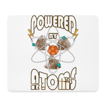 Powered by Atoms Funny Sayings Physics Gift - Mouse Pad (horizontal) - white - Front