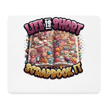Mädchen Scrapbooking Enthusiast Scrapbook - Mousepad (Querformat) - Weiß - Vorne