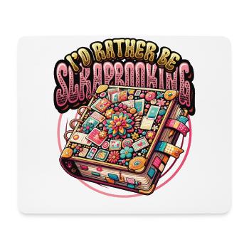 Mädchen Scrapbooking Enthusiast Scrapbook - Mousepad (Querformat) - Weiß - Vorne