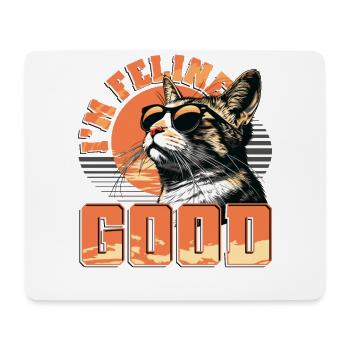 Lustige Katzendame, Katzenmama - Mousepad (Querformat) - Weiß - Vorne