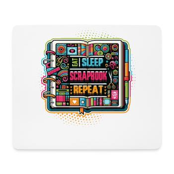 Mädchen Scrapbooking Enthusiast Scrapbook - Mousepad (Querformat) - Weiß - Vorne