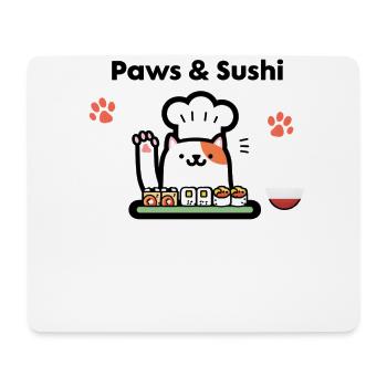 Chats et sushis - Tapis de souris (format paysage) - blanc - Devant