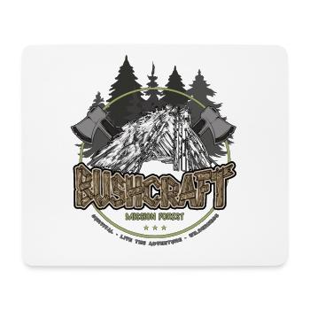 Abri extérieur de survie Bushcraft Adventure - Tapis de souris (format paysage) - blanc - Devant
