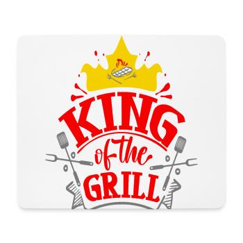König des Grills - Mousepad (Querformat) - Weiß - Vorne