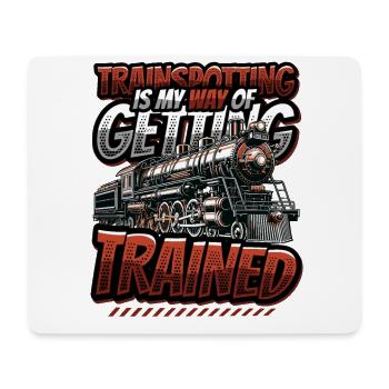 Trainspotting Train Lovers Trains - Mouse Pad (horizontal) - white - Front
