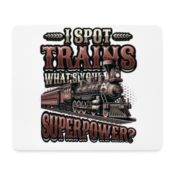 Trainspotting Train Lovers Trains - Mouse Pad (horizontal) - white - Front