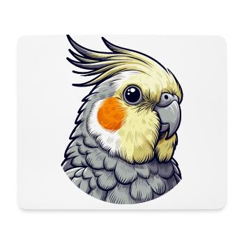 Cute Cokatiel Lover Design - Mouse Pad (horizontal) - white - Front