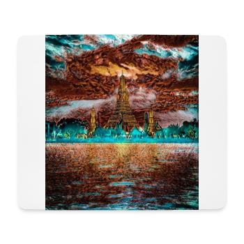 Wat Arun Temple, Bangkok, Thailand - Mouse Pad (horizontal) - white - Front