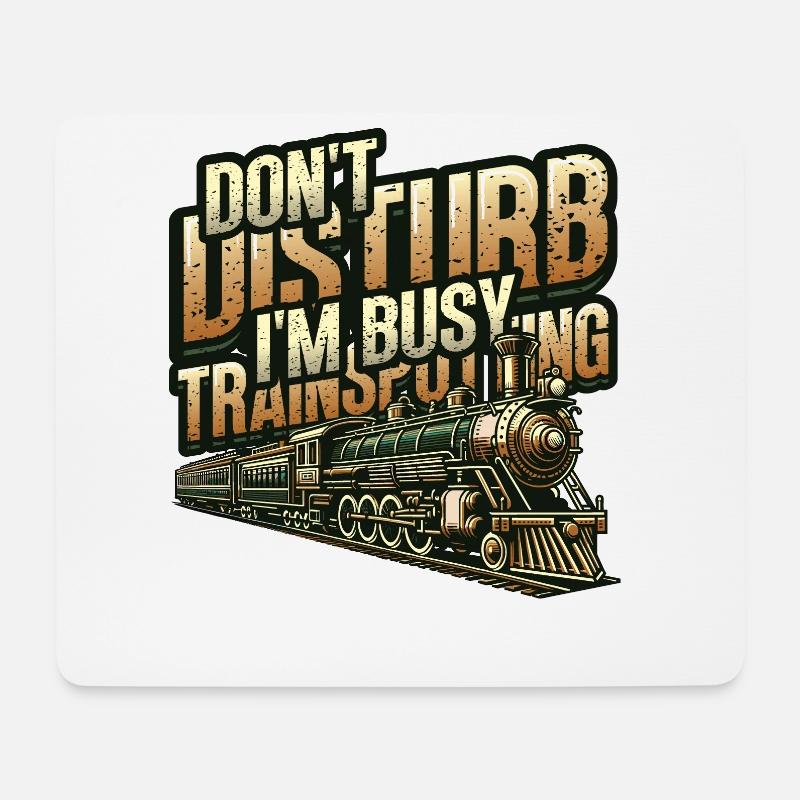 Trainspotting Train Lovers Trains - Mouse Pad (horizontal) - white