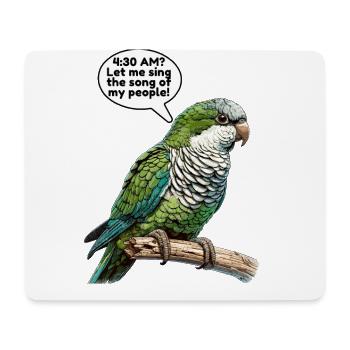Quäker Papagei Mönch Sittich - Mousepad (Querformat) - Weiß - Vorne