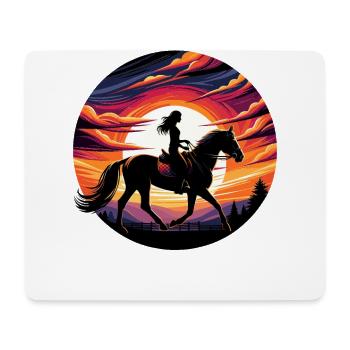 Quarter Horse Girl - Mouse Pad (horizontal) - white - Front