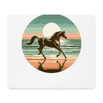 Arabische Pferdekunst - Mousepad (Querformat) - Weiß - Vorne