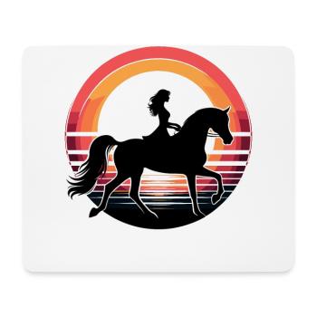 Arabisches Pferd Mädchen - Mousepad (Querformat) - Weiß - Vorne