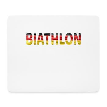Winter Sports Biathlon with German Flag - Mouse Pad (horizontal) - white - Front