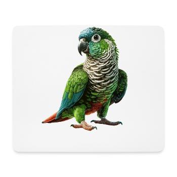 Grünwangen-Conure-Zeichnung Conure-Papagei - Mousepad (Querformat) - Weiß - Vorne