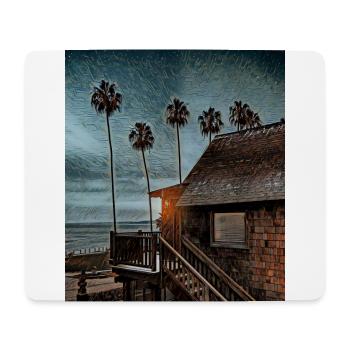 House by the Beach, Hawaii, USA - Mouse Pad (horizontal) - white - Front