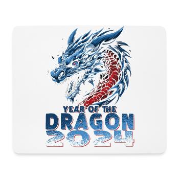 Traditioneller Japanischer Drache Der Blaue Drache - Mousepad (Querformat) - Weiß - Vorne