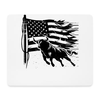 Rodeo Bull Riding Livestock Show Farmer Cattle - Mouse Pad (horizontal) - white - Front