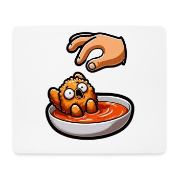 Drôle de poulet frit Ailes de poulet poulet cadeau - Tapis de souris (format paysage) - blanc - Devant