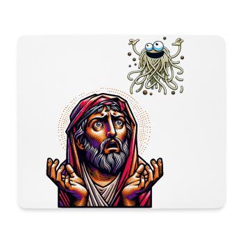 Lustiges atheistisches fliegendes Spaghettimonster zu Weihnachten - Mousepad (Querformat) - Weiß - Vorne