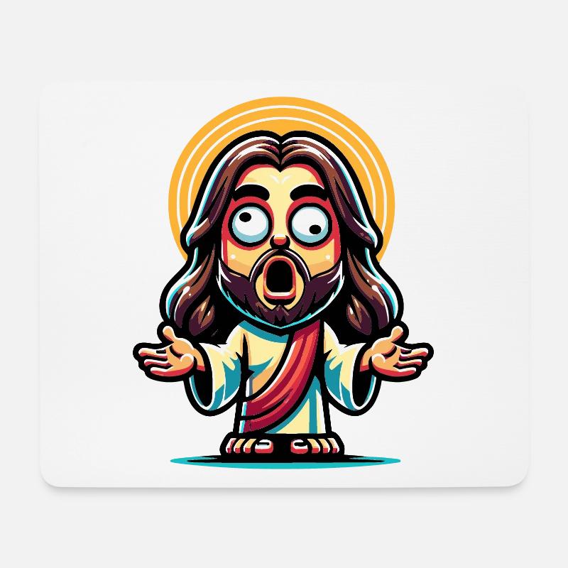 Lustiger Atheist Jesus Weihnachten - Mousepad (Querformat) - Weiß
