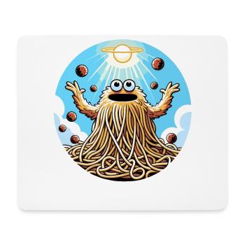 Funny Atheist Flying Spaghetti Monster - Mouse Pad (horizontal) - white - Front