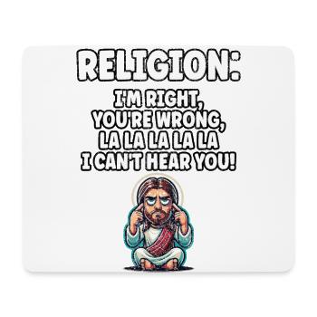 Funny Anti Religion Atheist Agnostic - Mouse Pad (horizontal) - white - Front