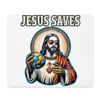 Lustiger Handballspieler Jesus Christian Geschenk - Mousepad (Querformat) - Weiß - Vorne