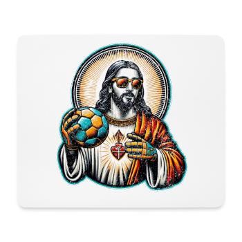 Lustiger Handball Jesus Christliches Geschenk - Mousepad (Querformat) - Weiß - Vorne
