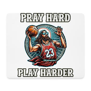 Lustiger Basketball mit dem Spruch Jesus Christian Geschenk - Mousepad (Querformat) - Weiß - Vorne