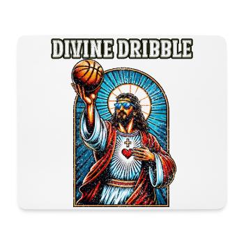 Funny Jump Shot Jesus Christian Basketball Gift - Mouse Pad (horizontal) - white - Front