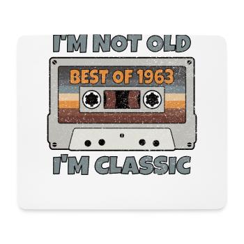 I'M NOT OLD I'M CLASSIC BEST OF 1963 Vintage gift - Mouse Pad (horizontal) - white - Front