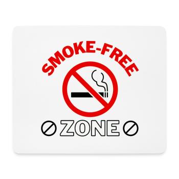 Smoke-free Zone Nichtraucher Geschenkidee - Mousepad (Querformat) - Weiß - Vorne