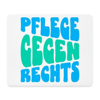 Pflege Gegen Rechts - 70s Style - Mousepad (Querformat) - Weiß - Vorne