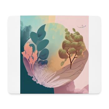 Pastel Magic: Surreal Botany - Mouse Pad (horizontal) - white - Front