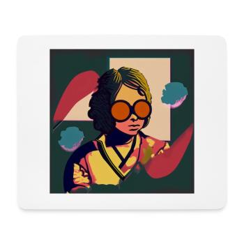Psychedelic Groove: 70s Vibes - Mouse Pad (horizontal) - white - Front