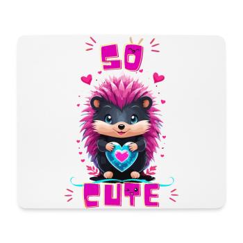 Blue Heart Hedgehog - So süß - Mousepad (Querformat) - Weiß - Vorne