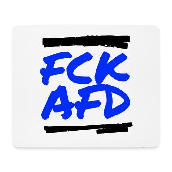 FCK AFD - Mousepad (Querformat) - Weiß - Vorne
