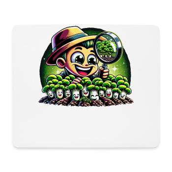vegan farming, growing sprouts and - Mouse Pad (horizontal) - white - Front